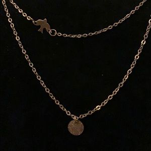 Circle and bird layered necklaceNWOT VACATION HOLD